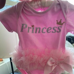 0-3 mo princess onesie